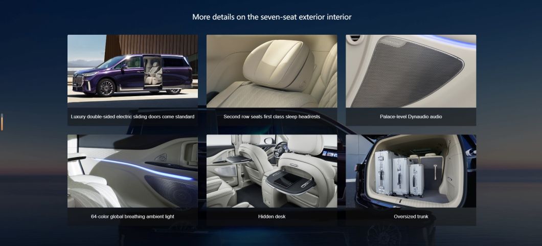 Cheap Price Ultra Long Rang Premium Edition 7 Seats electric Car MPV for Renting